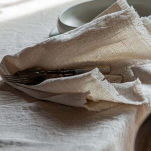 Serviette mit Fransen