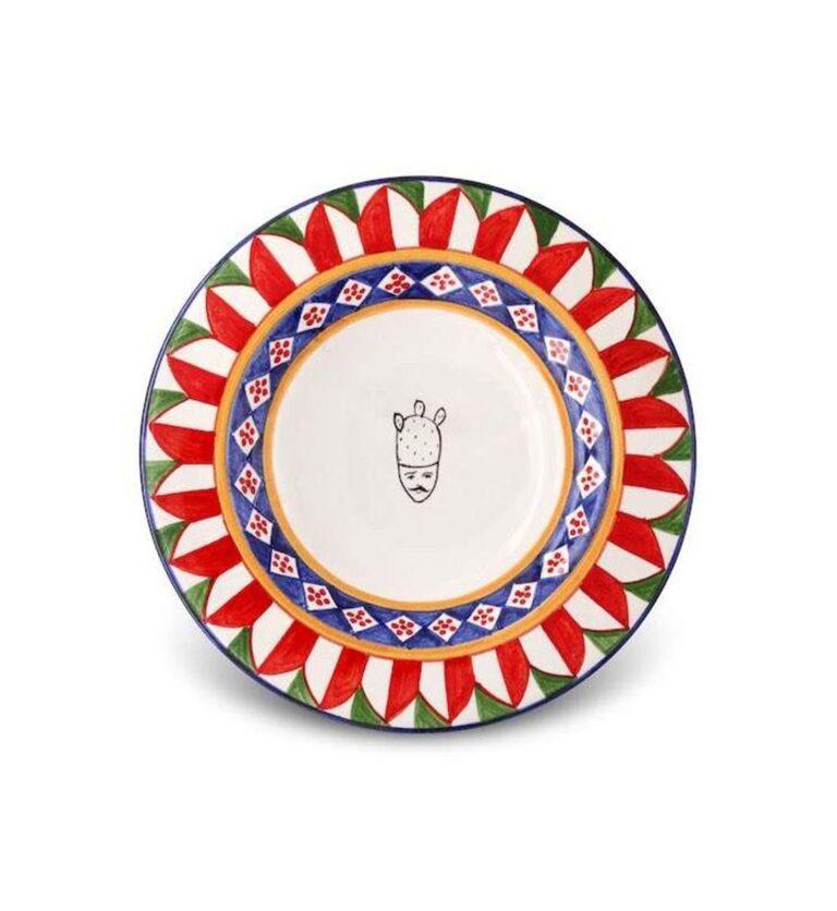 Wunderschöner dekorierter tiefer Teller, Anapo aus der traditionsreichen Sizilien