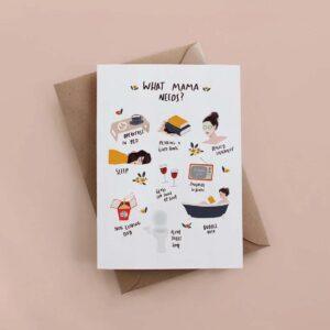 Lustige Klappkarte um die Mütter, die besten Grüsse zu wünschen