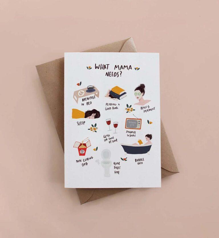 Lustige Klappkarte um die Mütter, die besten Grüsse zu wünschen