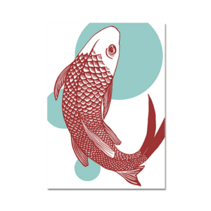 Postkarte Fisch Rotfeder