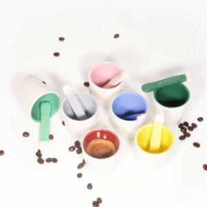 Espresso Tasse Colori mit Löffelchen