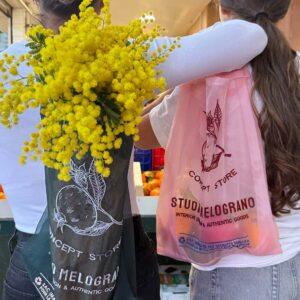 Organza Tasche bestickt