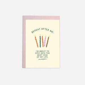 Postkarte Repeat after me